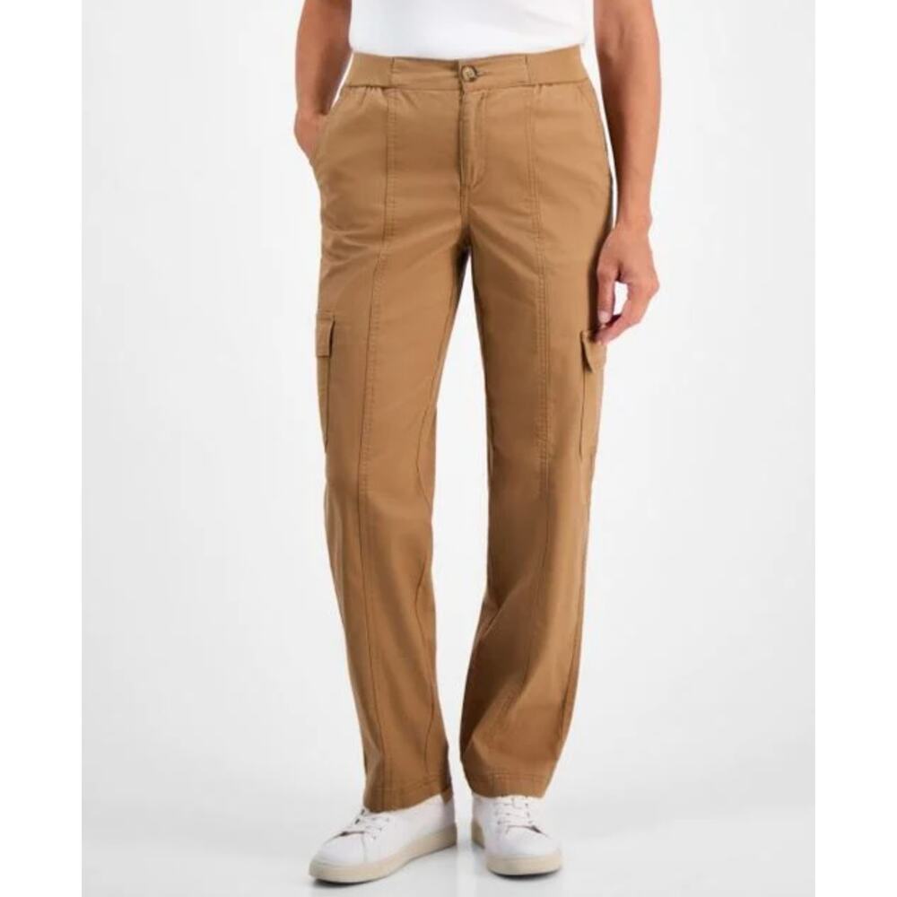 NEW Style & Co Mid Rise Knit Waist Cargo Pocket Utility Pants Size 18 Casual